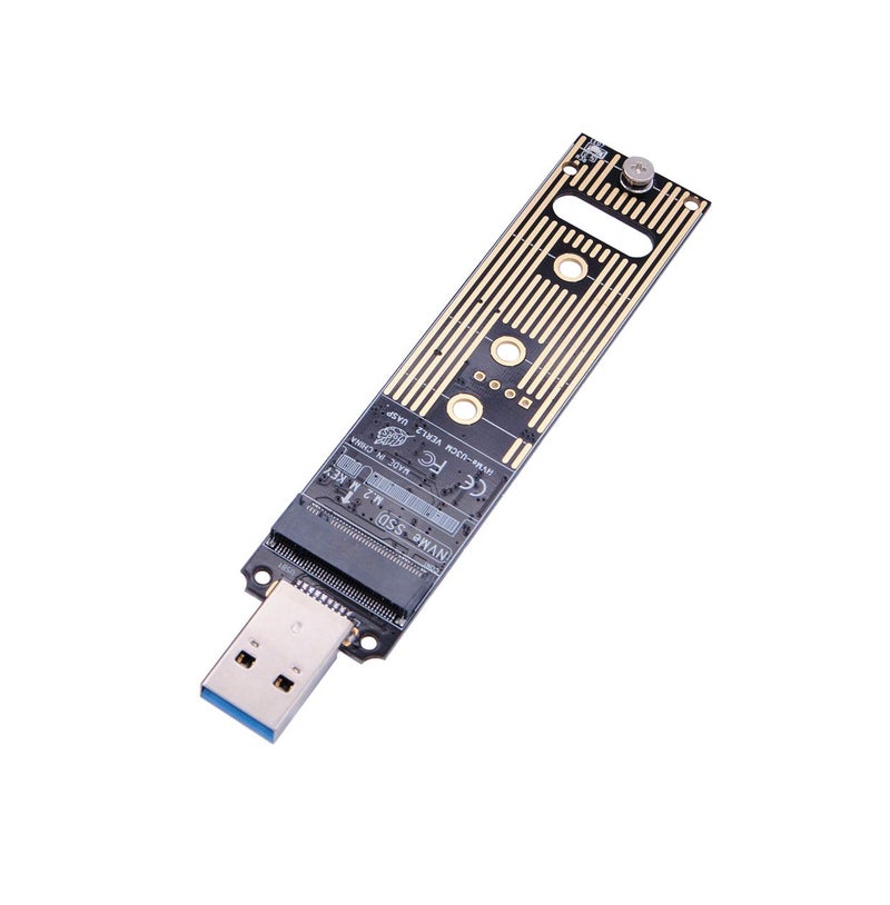 KBR محول M.2 NVME USB 3.1، قارئ بطاقة USB M-Key M.2 NVME إلى USB مع شريحة جسر USB 3.1 Gen 2 بأداء عالي 10 جيجابت في الثانية، متوافق مع سامسونج 950/960/970 إيفو/برو أو غيرها من وحدات التخزين M.2 SSD مع نوع PCI-E - Image 1